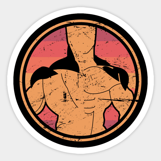 Retro Joint Replacement Shoulder Surgery Graphic Sticker by MeatMan